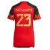 Belgia Michy Batshuayi #23 Kopio Koti Pelipaita Naisten MM-kisat 2022 Lyhyet Hihat
